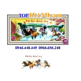 Tranh gắn đá mã đáo thành công